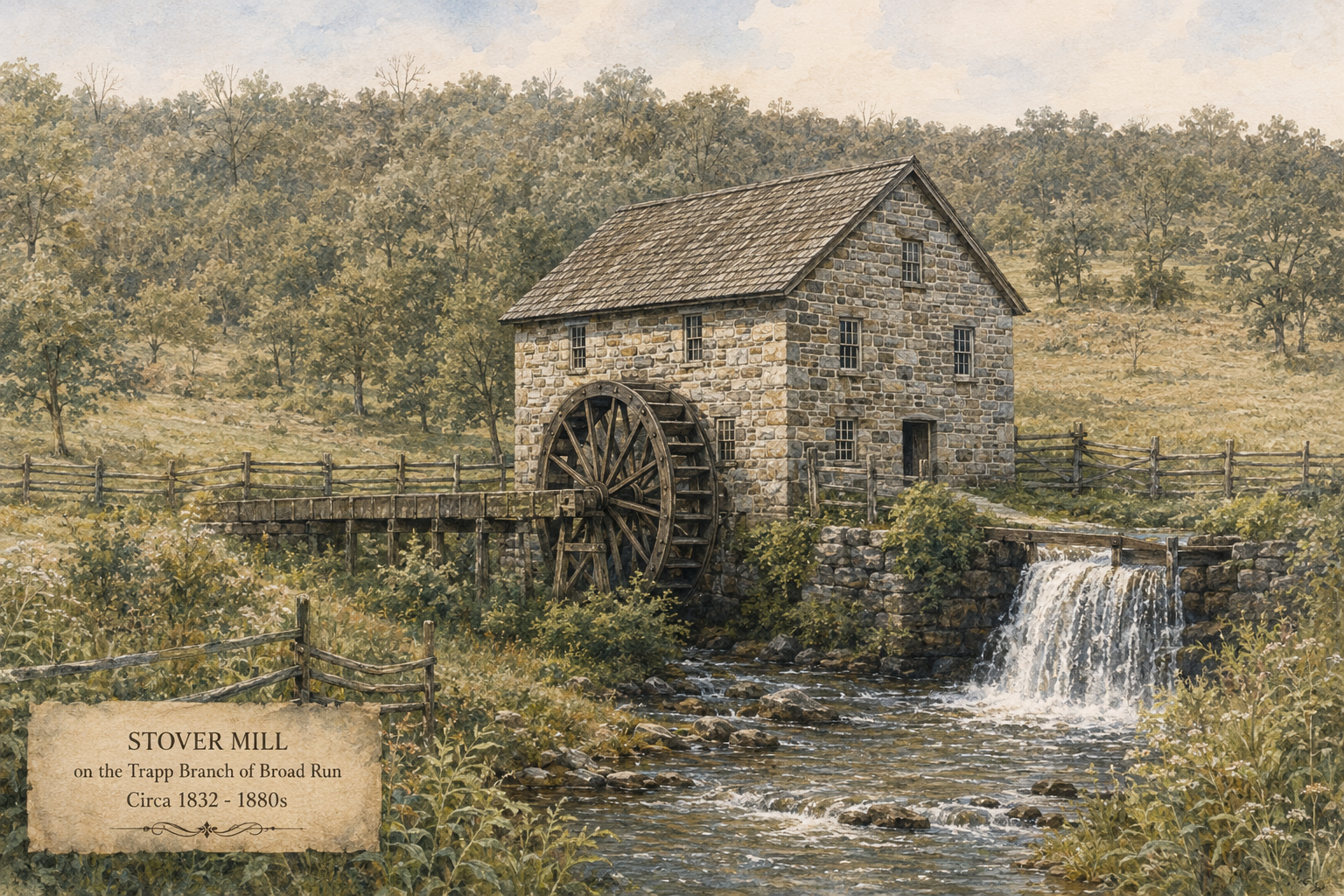 Rendering of the historic Stover Mill